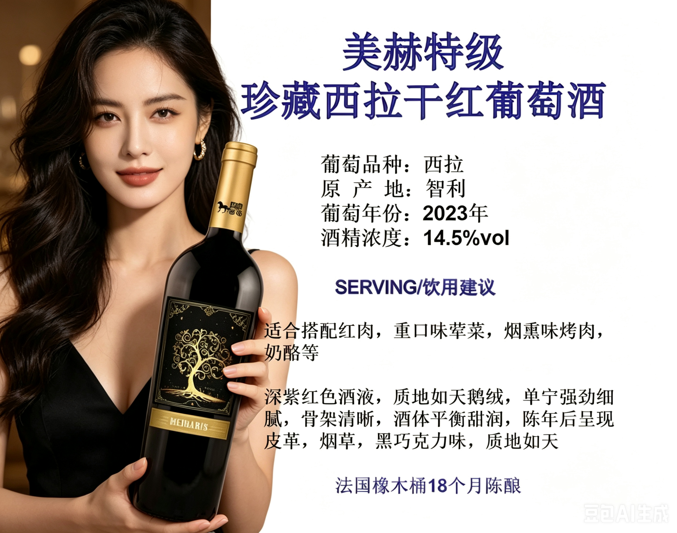 智利西拉美赫干红葡萄酒
